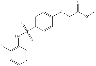 methyl {4-[(2-fluoroanilino)sulfonyl]phenoxy}acetate 结构式