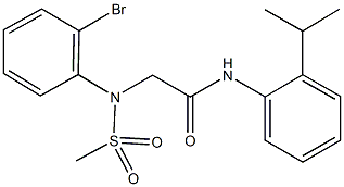 2-[2-bromo(methylsulfonyl)anilino]-N-(2-isopropylphenyl)acetamide 结构式