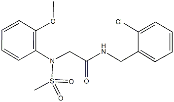 N-(2-chlorobenzyl)-2-[2-methoxy(methylsulfonyl)anilino]acetamide 结构式
