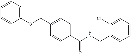 N-(2-chlorobenzyl)-4-[(phenylsulfanyl)methyl]benzamide 结构式