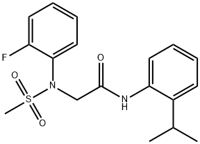 2-[2-fluoro(methylsulfonyl)anilino]-N-(2-isopropylphenyl)acetamide 结构式