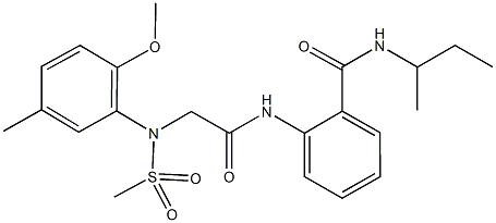 N-(sec-butyl)-2-({[2-methoxy-5-methyl(methylsulfonyl)anilino]acetyl}amino)benzamide 结构式