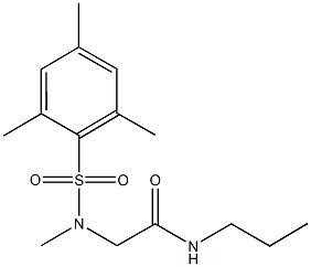 2-[(mesitylsulfonyl)(methyl)amino]-N-propylacetamide 结构式