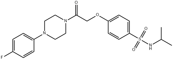 4-{2-[4-(4-fluorophenyl)-1-piperazinyl]-2-oxoethoxy}-N-isopropylbenzenesulfonamide 结构式