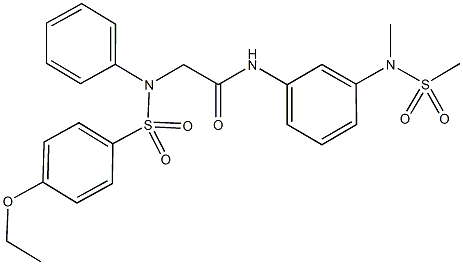 2-{[(4-ethoxyphenyl)sulfonyl]anilino}-N-{3-[methyl(methylsulfonyl)amino]phenyl}acetamide 结构式