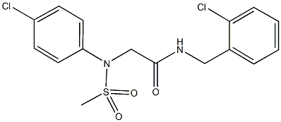 N-(2-chlorobenzyl)-2-[4-chloro(methylsulfonyl)anilino]acetamide 结构式