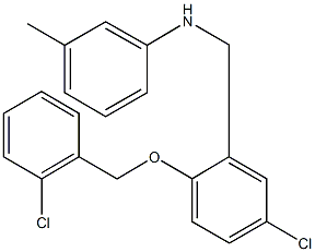 N-{5-chloro-2-[(2-chlorobenzyl)oxy]benzyl}-N-(3-methylphenyl)amine 结构式