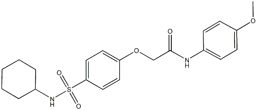 2-{4-[(cyclohexylamino)sulfonyl]phenoxy}-N-(4-methoxyphenyl)acetamide 结构式