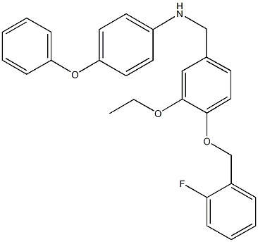 N-{3-ethoxy-4-[(2-fluorobenzyl)oxy]benzyl}-N-(4-phenoxyphenyl)amine 结构式