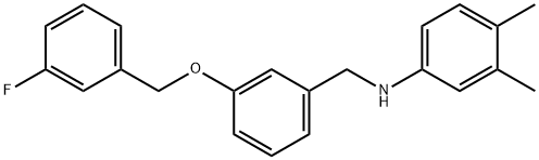 N-(3,4-dimethylphenyl)-N-{3-[(3-fluorobenzyl)oxy]benzyl}amine 结构式