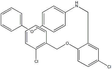 N-{5-chloro-2-[(2-chlorobenzyl)oxy]benzyl}-N-(4-phenoxyphenyl)amine 结构式