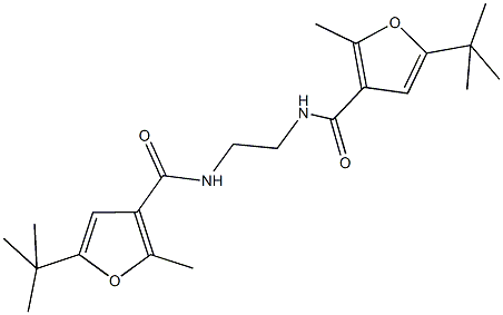 5-tert-butyl-N-{2-[(5-tert-butyl-2-methyl-3-furoyl)amino]ethyl}-2-methyl-3-furamide 结构式