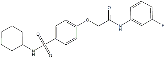 2-{4-[(cyclohexylamino)sulfonyl]phenoxy}-N-(3-fluorophenyl)acetamide 结构式