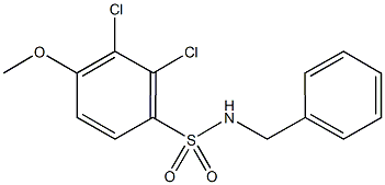 N-benzyl-2,3-dichloro-4-methoxybenzenesulfonamide 结构式