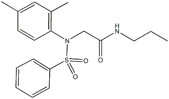 2-[2,4-dimethyl(phenylsulfonyl)anilino]-N-propylacetamide 结构式