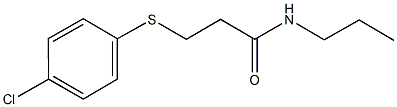 3-[(4-chlorophenyl)sulfanyl]-N-propylpropanamide 结构式