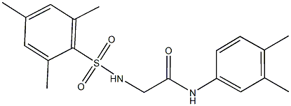 N-(3,4-dimethylphenyl)-2-[(mesitylsulfonyl)amino]acetamide 结构式