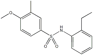 N-(2-ethylphenyl)-4-methoxy-3-methylbenzenesulfonamide 结构式