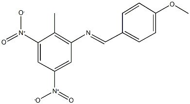N-(4-methoxybenzylidene)-2-methyl-3,5-dinitroaniline 结构式