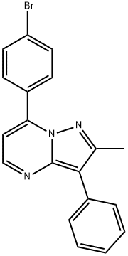 7-(4-bromophenyl)-2-methyl-3-phenylpyrazolo[1,5-a]pyrimidine 结构式