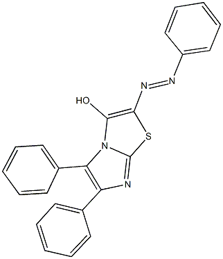 5,6-diphenyl-2-(phenyldiazenyl)imidazo[2,1-b][1,3]thiazol-3-ol 结构式