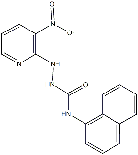 2-{3-nitro-2-pyridinyl}-N-(1-naphthyl)hydrazinecarboxamide 结构式