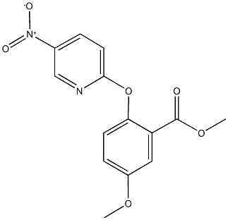 methyl 2-({5-nitro-2-pyridinyl}oxy)-5-methoxybenzoate 结构式