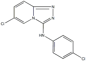 6-chloro-N-(4-chlorophenyl)[1,2,4]triazolo[4,3-a]pyridin-3-amine 结构式
