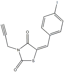 5-(4-iodobenzylidene)-3-(2-propynyl)-1,3-thiazolidine-2,4-dione 结构式