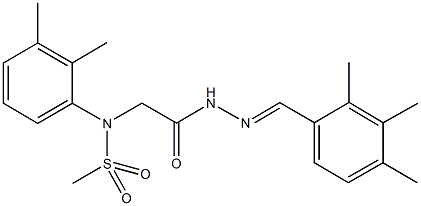 N-(2,3-dimethylphenyl)-N-{2-oxo-2-[2-(2,3,4-trimethylbenzylidene)hydrazino]ethyl}methanesulfonamide 结构式