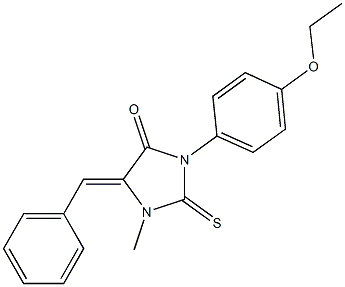 5-benzylidene-3-(4-ethoxyphenyl)-1-methyl-2-thioxoimidazolidin-4-one 结构式