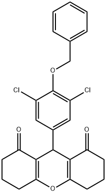 9-[4-(benzyloxy)-3,5-dichlorophenyl]-3,4,5,6,7,9-hexahydro-1H-xanthene-1,8(2H)-dione 结构式