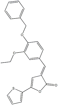 3-[4-(benzyloxy)-3-ethoxybenzylidene]-5-(2-thienyl)-2(3H)-furanone 结构式