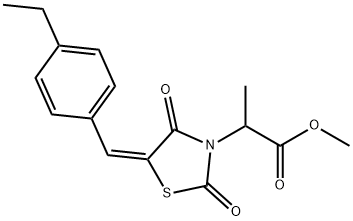 methyl 2-[5-(4-ethylbenzylidene)-2,4-dioxo-1,3-thiazolidin-3-yl]propanoate 结构式