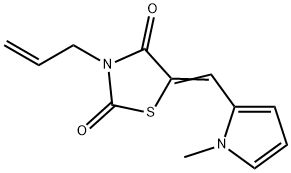 3-allyl-5-[(1-methyl-1H-pyrrol-2-yl)methylene]-1,3-thiazolidine-2,4-dione 结构式