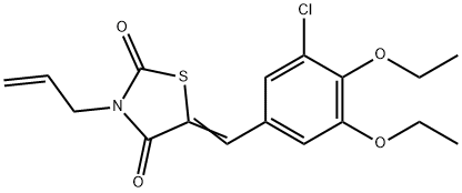 3-allyl-5-(3-chloro-4,5-diethoxybenzylidene)-1,3-thiazolidine-2,4-dione 结构式