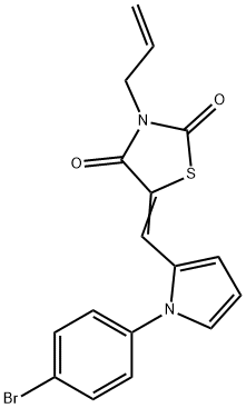 3-allyl-5-{[1-(4-bromophenyl)-1H-pyrrol-2-yl]methylene}-1,3-thiazolidine-2,4-dione 结构式