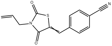 4-[(3-allyl-2,4-dioxo-1,3-thiazolidin-5-ylidene)methyl]benzonitrile 结构式