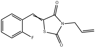 3-allyl-5-(2-fluorobenzylidene)-1,3-thiazolidine-2,4-dione 结构式