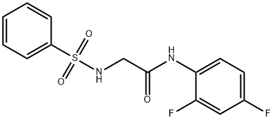 N-(2,4-difluorophenyl)-2-[(phenylsulfonyl)amino]acetamide 结构式