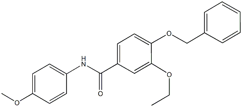 4-(benzyloxy)-3-ethoxy-N-(4-methoxyphenyl)benzamide 结构式