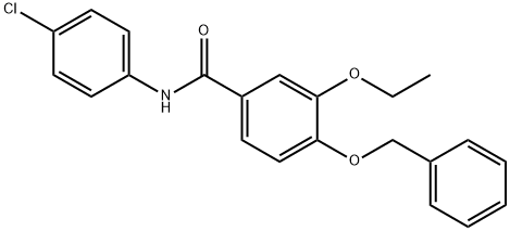 4-(benzyloxy)-N-(4-chlorophenyl)-3-ethoxybenzamide 结构式