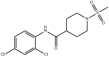 N-(2,4-dichlorophenyl)-1-(methylsulfonyl)-4-piperidinecarboxamide 结构式