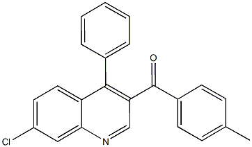 (7-chloro-4-phenylquinolin-3-yl)(4-methylphenyl)methanone 结构式