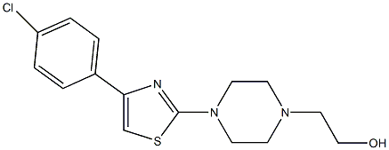 2-{4-[4-(4-chlorophenyl)-1,3-thiazol-2-yl]-1-piperazinyl}ethanol 结构式