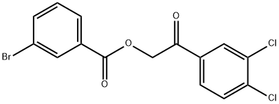 2-(3,4-dichlorophenyl)-2-oxoethyl 3-bromobenzoate 结构式