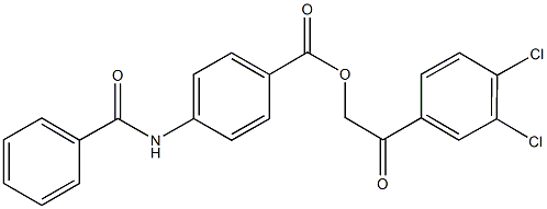 2-(3,4-dichlorophenyl)-2-oxoethyl 4-(benzoylamino)benzoate 结构式