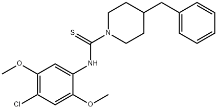 4-benzyl-N-(4-chloro-2,5-dimethoxyphenyl)-1-piperidinecarbothioamide 结构式