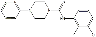 N-(3-chloro-2-methylphenyl)-4-(2-pyridinyl)-1-piperazinecarbothioamide 结构式