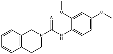 N-(2,4-dimethoxyphenyl)-3,4-dihydro-2(1H)-isoquinolinecarbothioamide 结构式